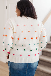 Candy Buttons Pom Pom Sweater