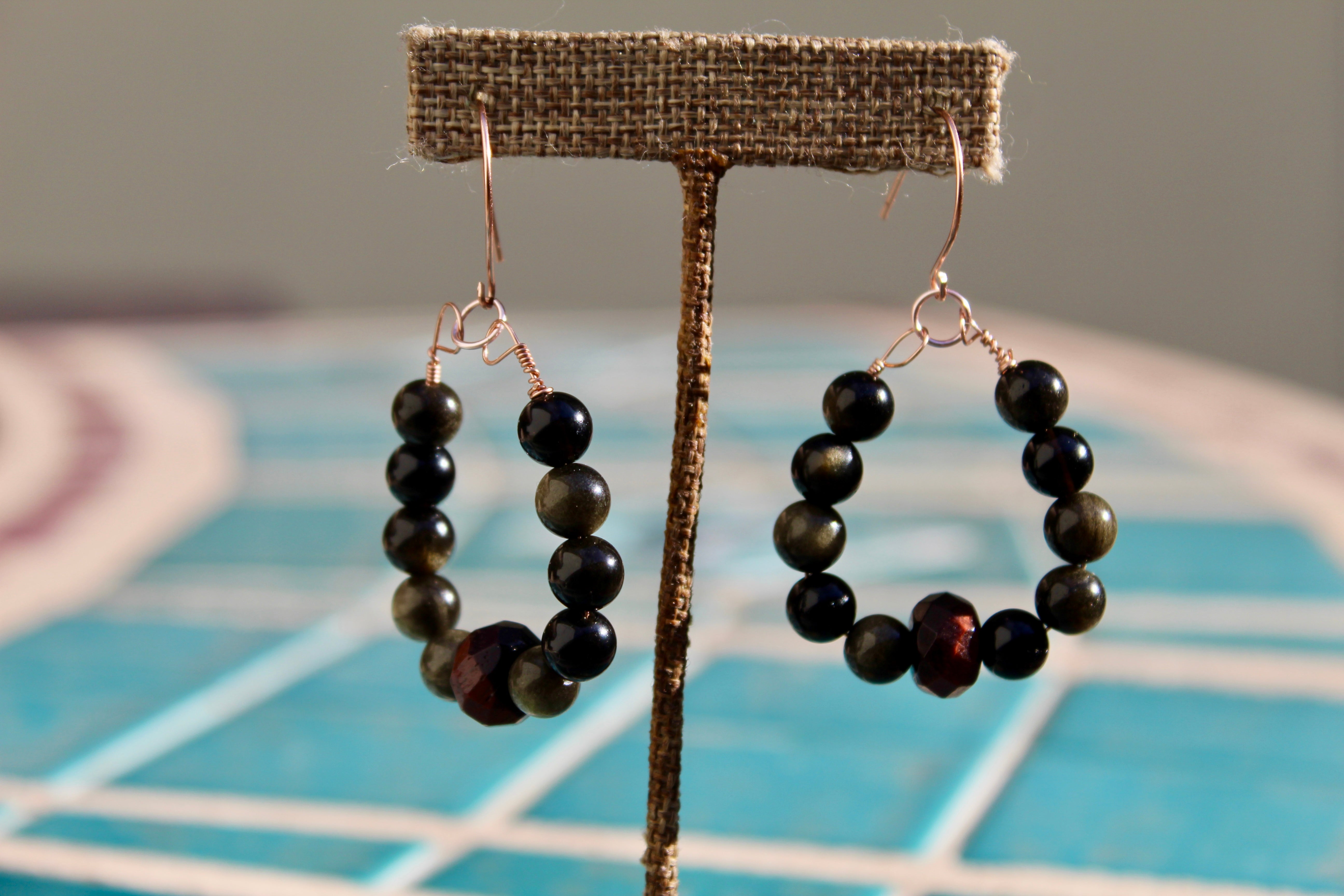 Goddess Earrings - Moldavite