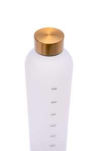 Sippin' Pretty Water Bottle in White & Gold