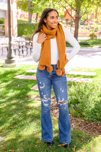 Ginger Pom Pom Shawl