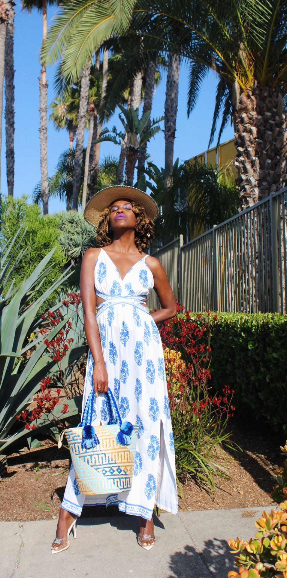 Azul Vintage Print Dress