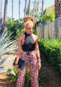 Fierce - Leopard Print Drawstring Lux Pants