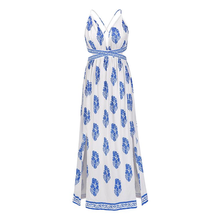 Azul Vintage Print Dress