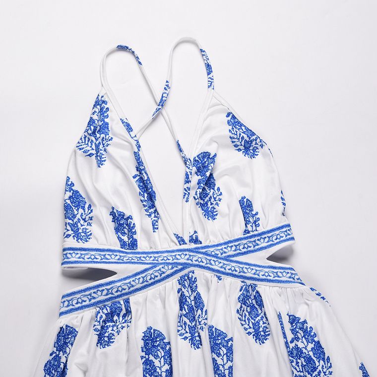 Azul Vintage Print Dress